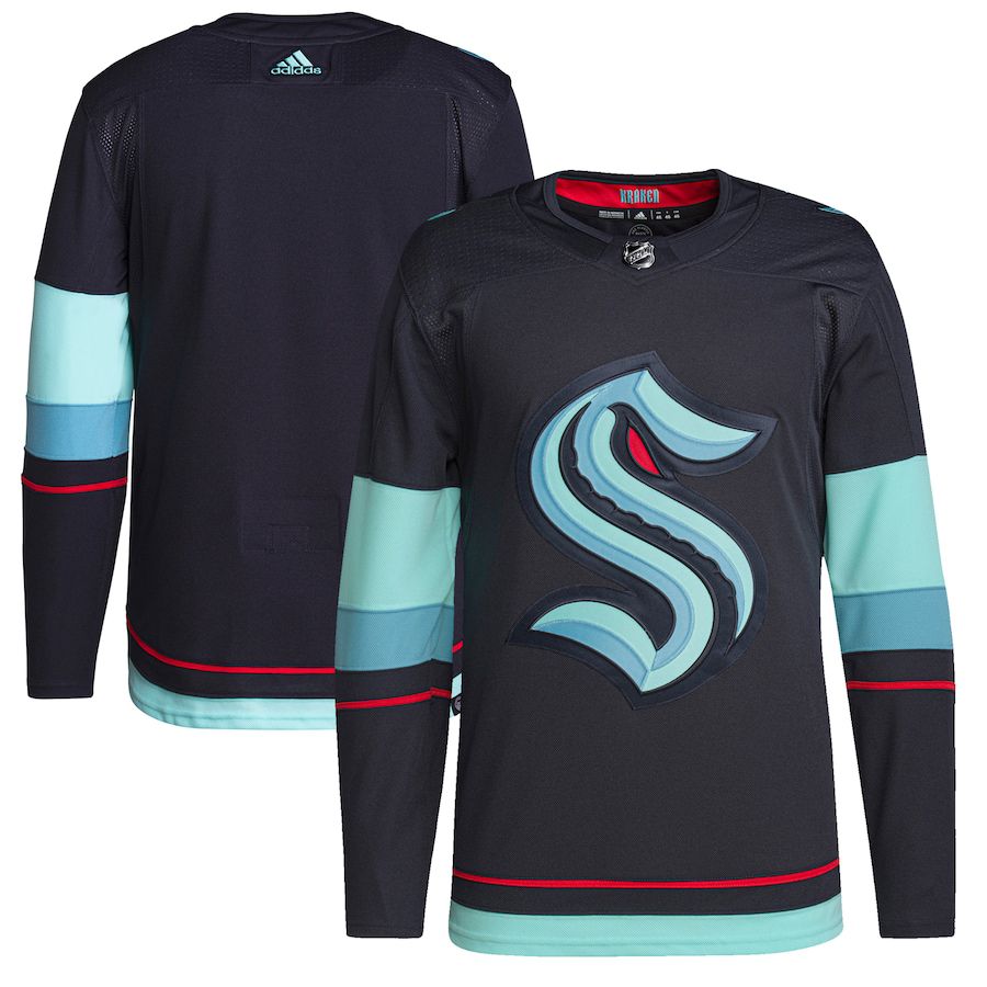 Men Seattle Kraken adidas Navy Home Authentic Primegreen NHL Jersey->more nhl jerseys->NHL Jersey